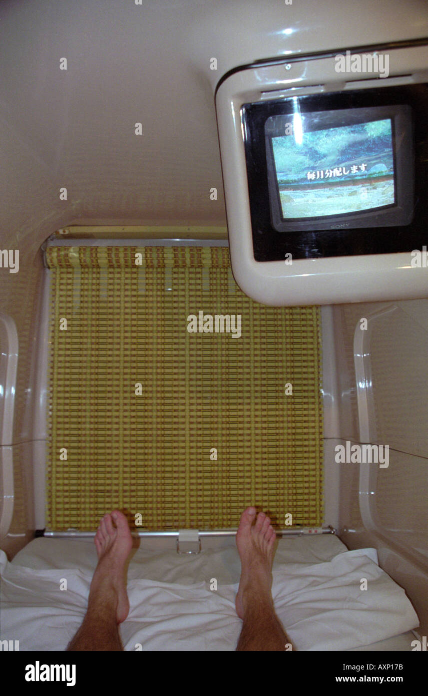 Capsula o cialda hotel Tokyo Giappone Foto Stock