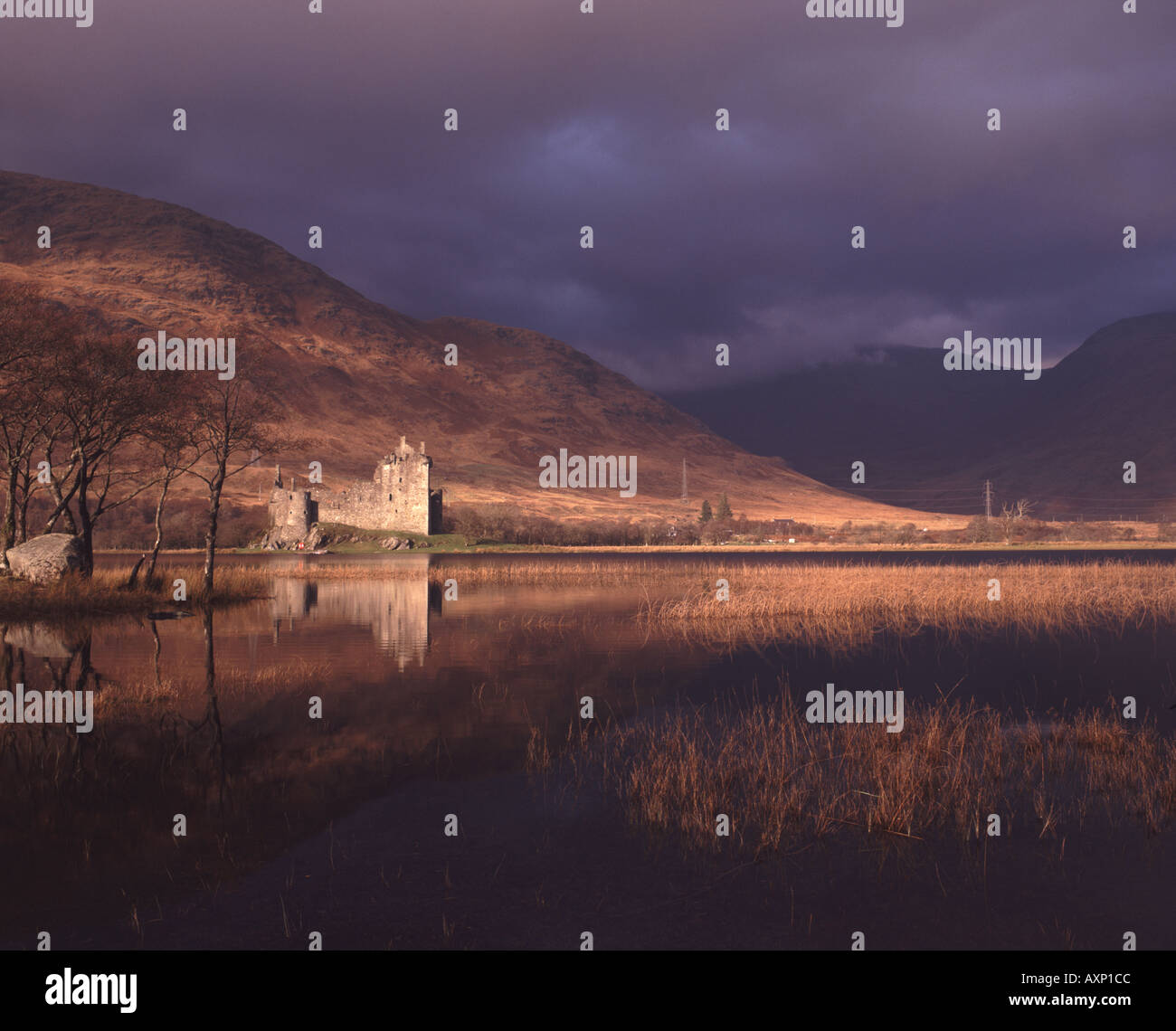 Regno Unito Scozia Strathclyde Argyll Loch Awe e Kilchurn Castle Foto Stock