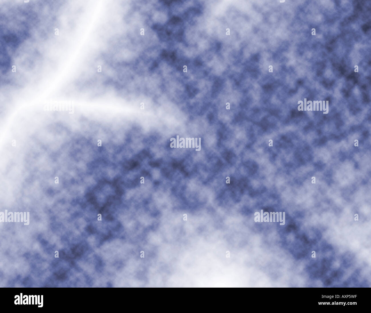 Blu fibrosa Sfondo nuvola Foto Stock