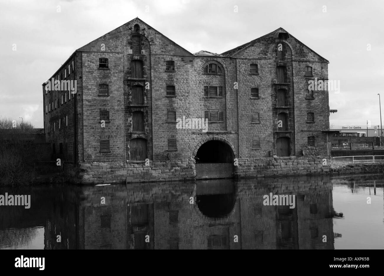 Calder e Hebble Magazzino di navigazione, Il Grade ii Listed è un edificio sul lungomare industriale a Wakefield West Yorkshire Foto Stock