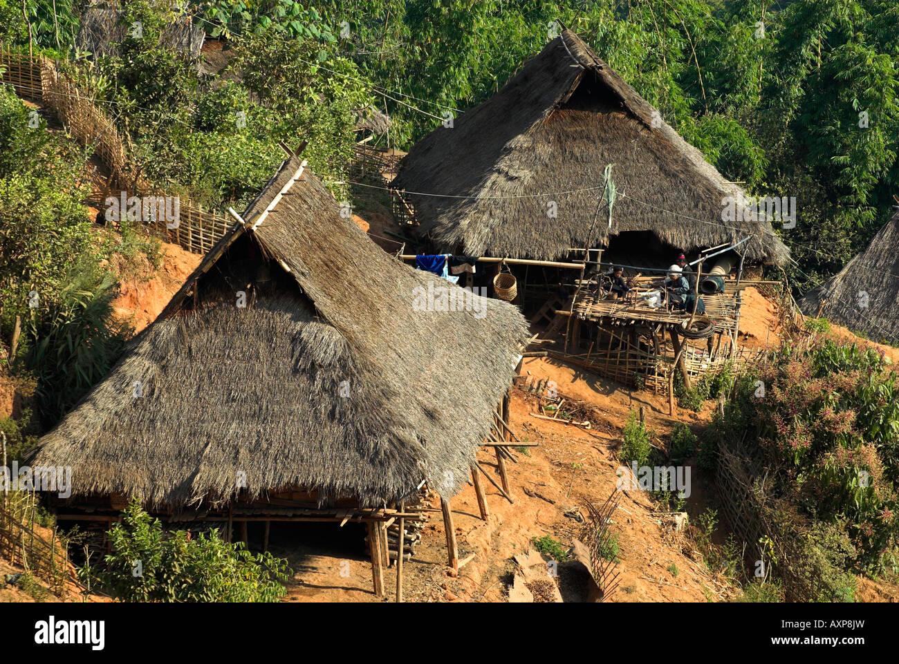 ENG villaggio tribale fuori Kengtung, Myanmar ( Birmania ) Foto Stock