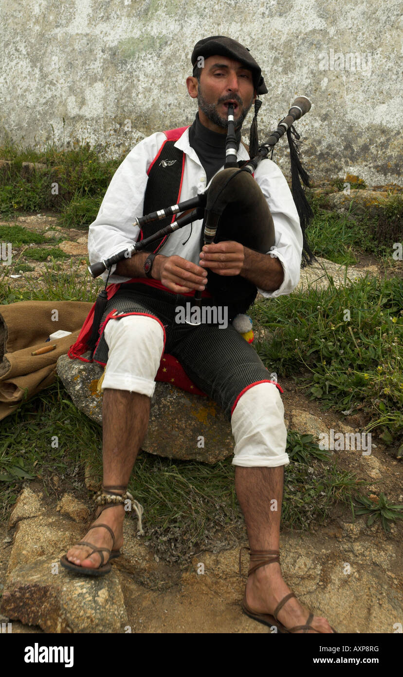 Il galiziano piper, Finisterre / Fisterra, Spagna Foto Stock