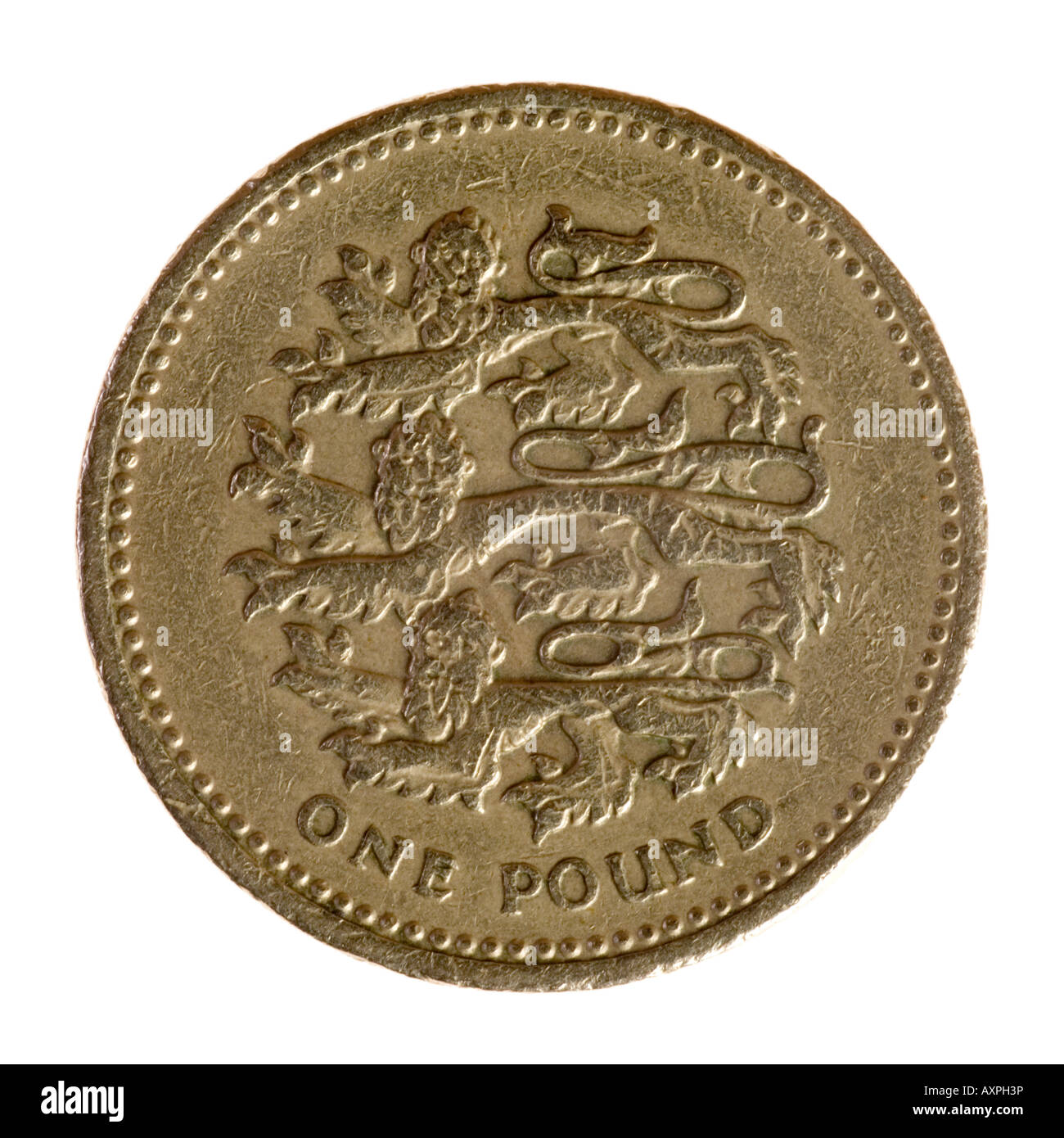 British una sterlina moneta Foto Stock
