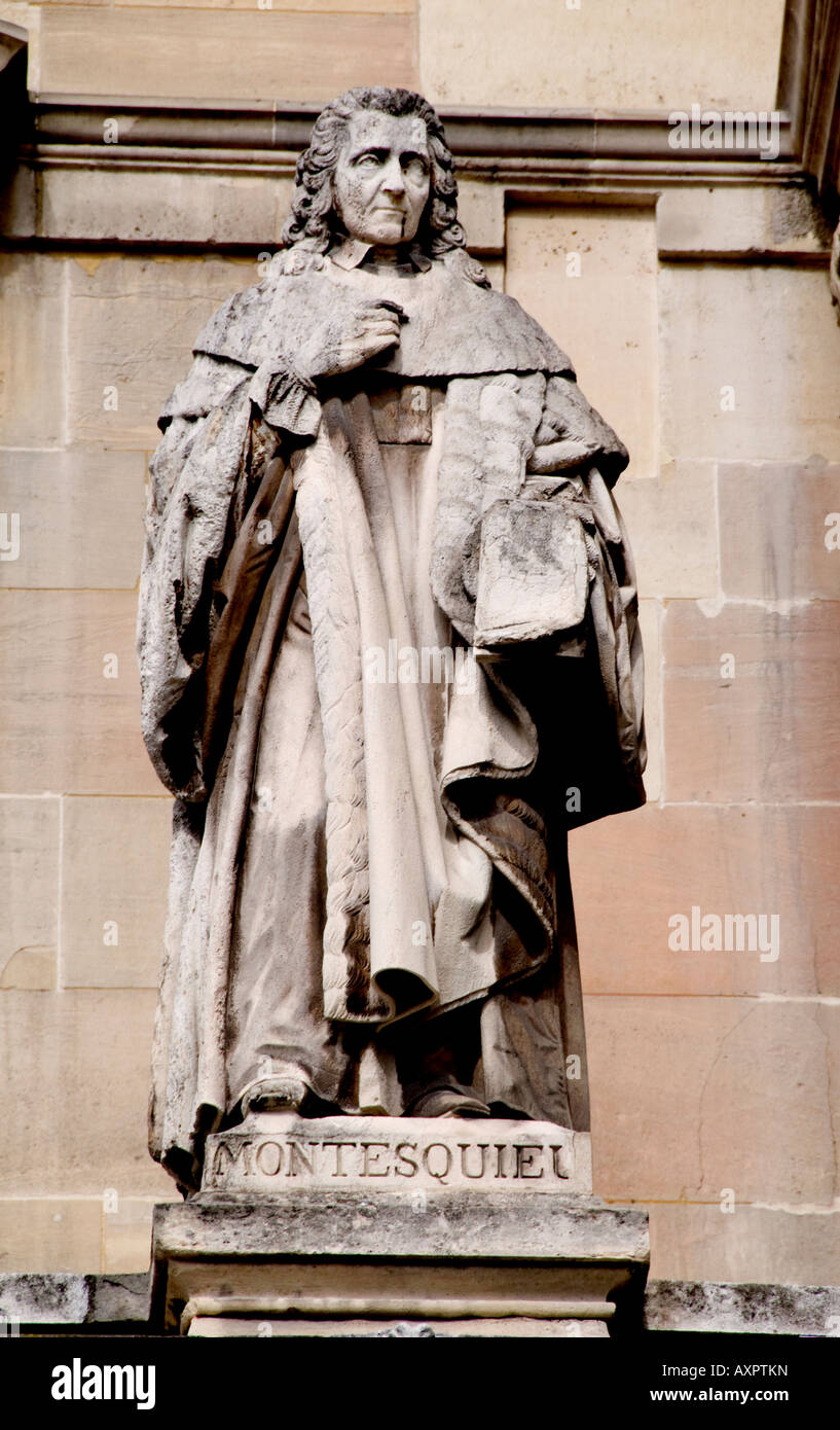 Charles Louis de Secondat barone de La Brede et de Montesquieu Louvre Parigi Francia - Francese Foto Stock