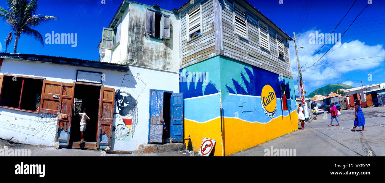 Basseterre St Kitts Scene di strada Foto Stock