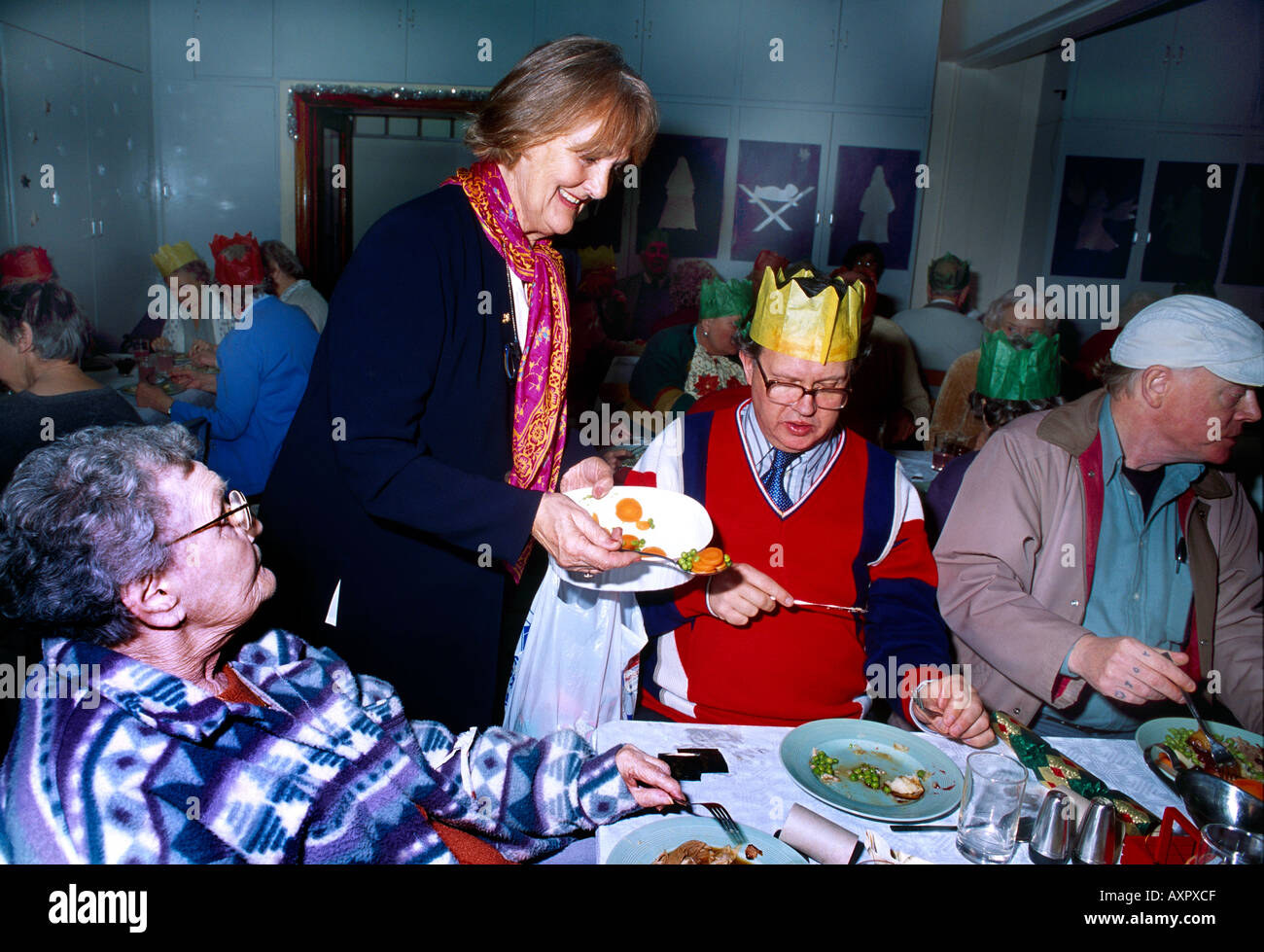Esercito della salvezza Cena di Natale il cristianesimo Foto Stock