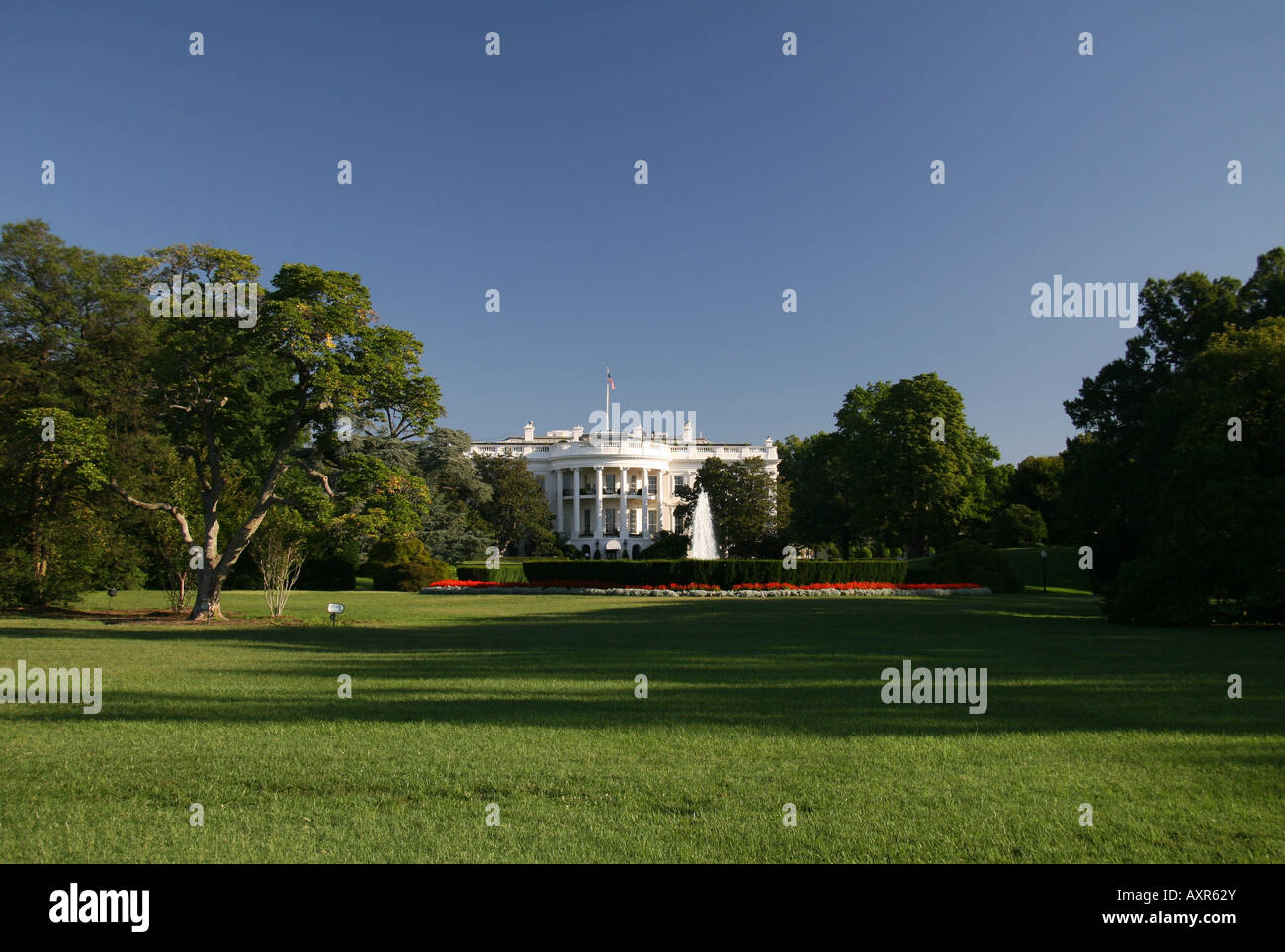 Il Portico Sud della Casa Bianca, la sede ufficiale del Presidente degli Stati Uniti d'America. Foto Stock