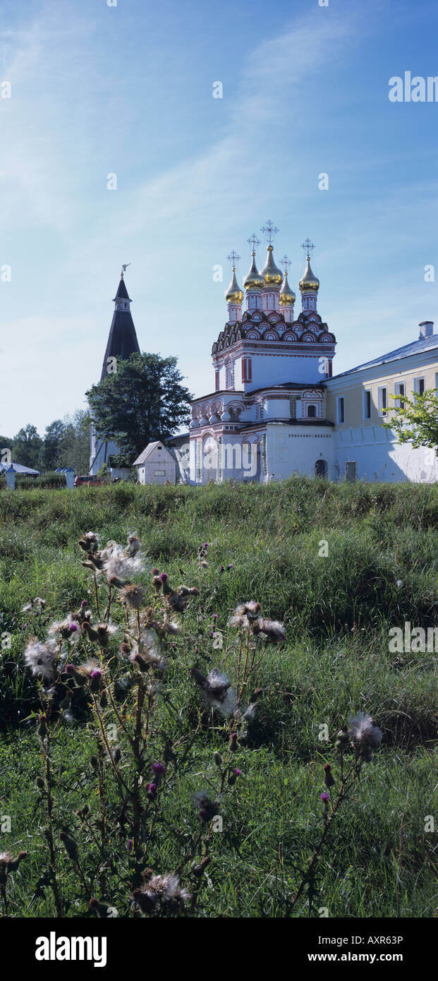 Monastero di Giuseppe vista, nei pressi di Volokolamsk, Russia Foto Stock