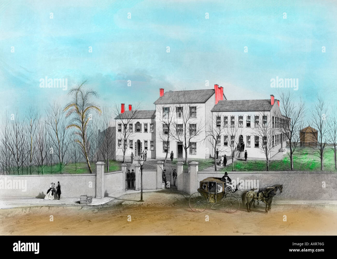 Seminario femmina - Nashville Tennessee - Mano schizzo oscurata - 1862 Foto Stock