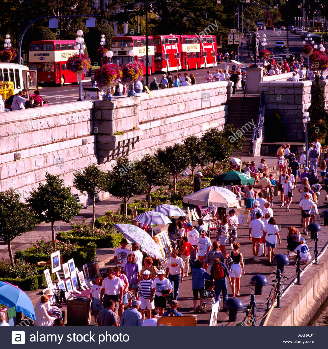 Il Porto Interno Causeway nella città di Victoria sull isola di Vancouver in British Columbia Canada Foto Stock