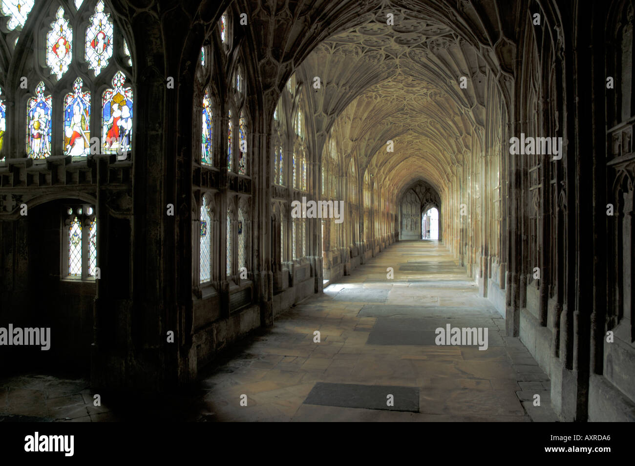 Chiostri a Cirencester chiesa parrocchiale England Regno Unito Foto Stock