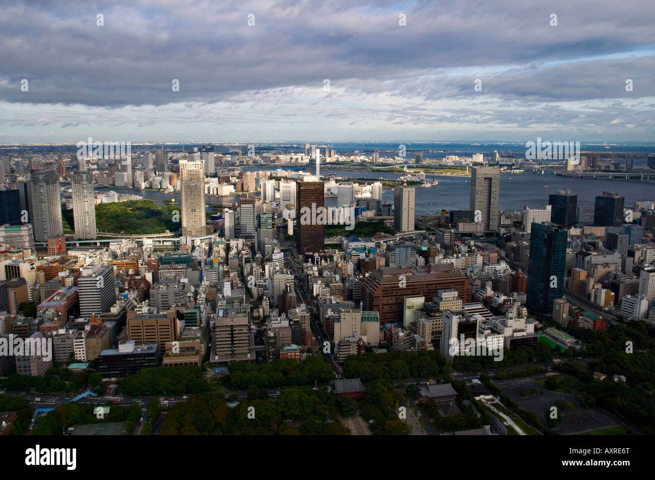 Vista del distretto di Shiba, Tokyo, Giappone Foto Stock