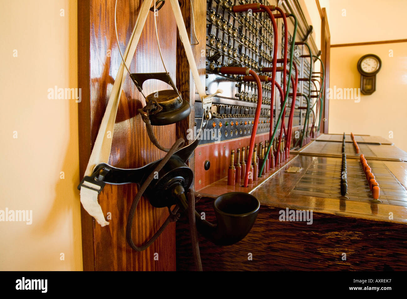 Vecchio centralino telefonico Foto Stock