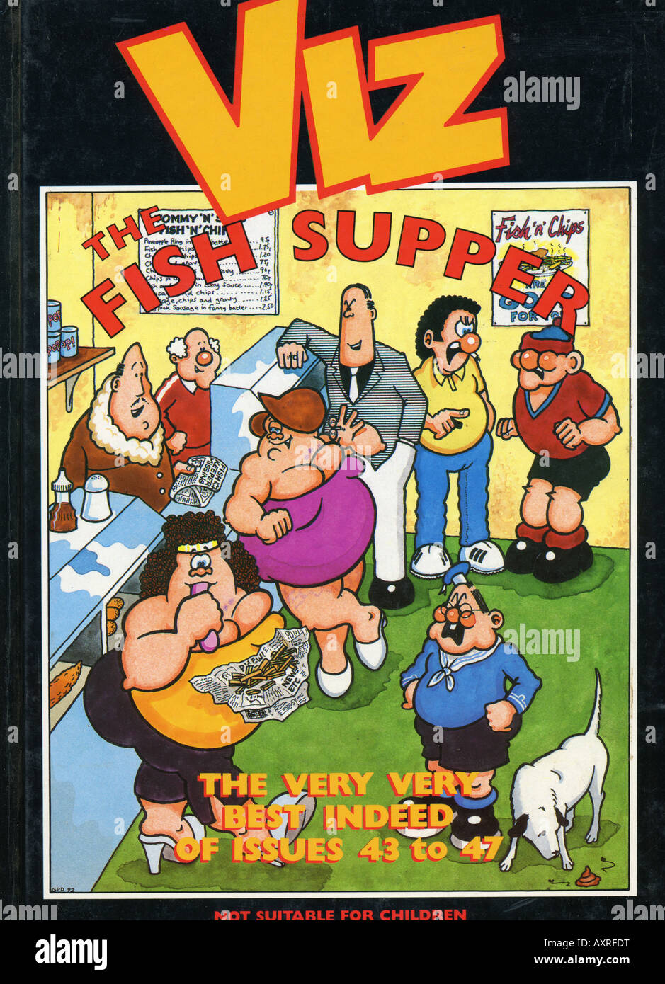 1990s 1992 Viz Comic questioni annuale da 43 a 47 per solo uso editoriale Foto Stock