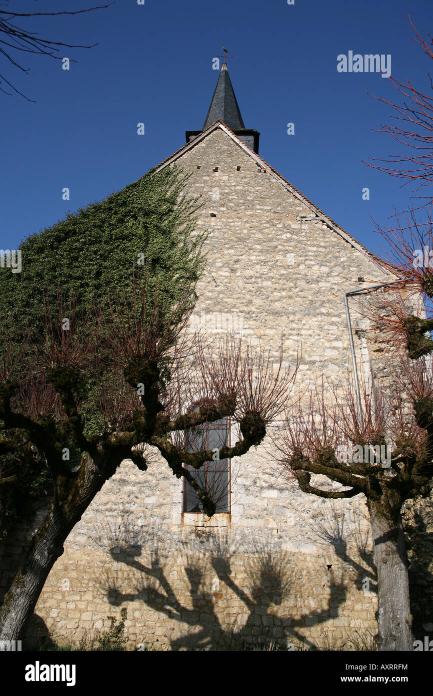 Chiesa in angoli sur l'Anglin Francia Foto Stock