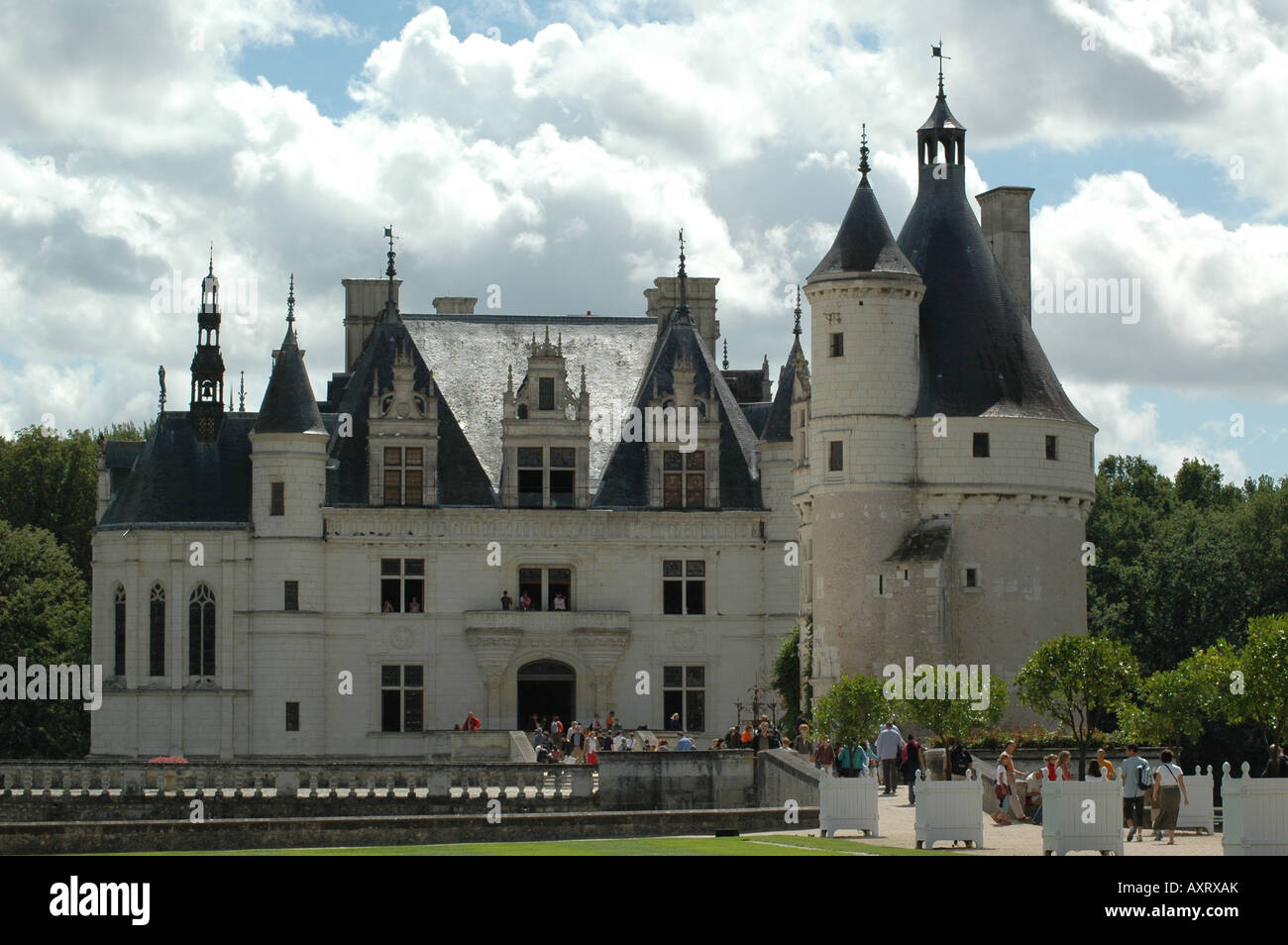 Il Château de Chenonceaux, Bléré, Tours, Indre-et-Loire, centro, Francia Foto Stock