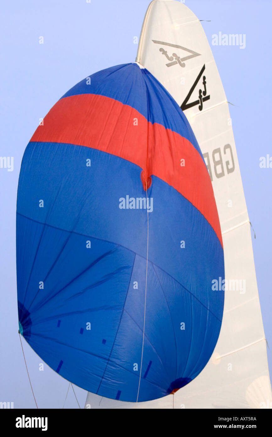 Vele. Rosso. Bianco. Blu. Foto Stock