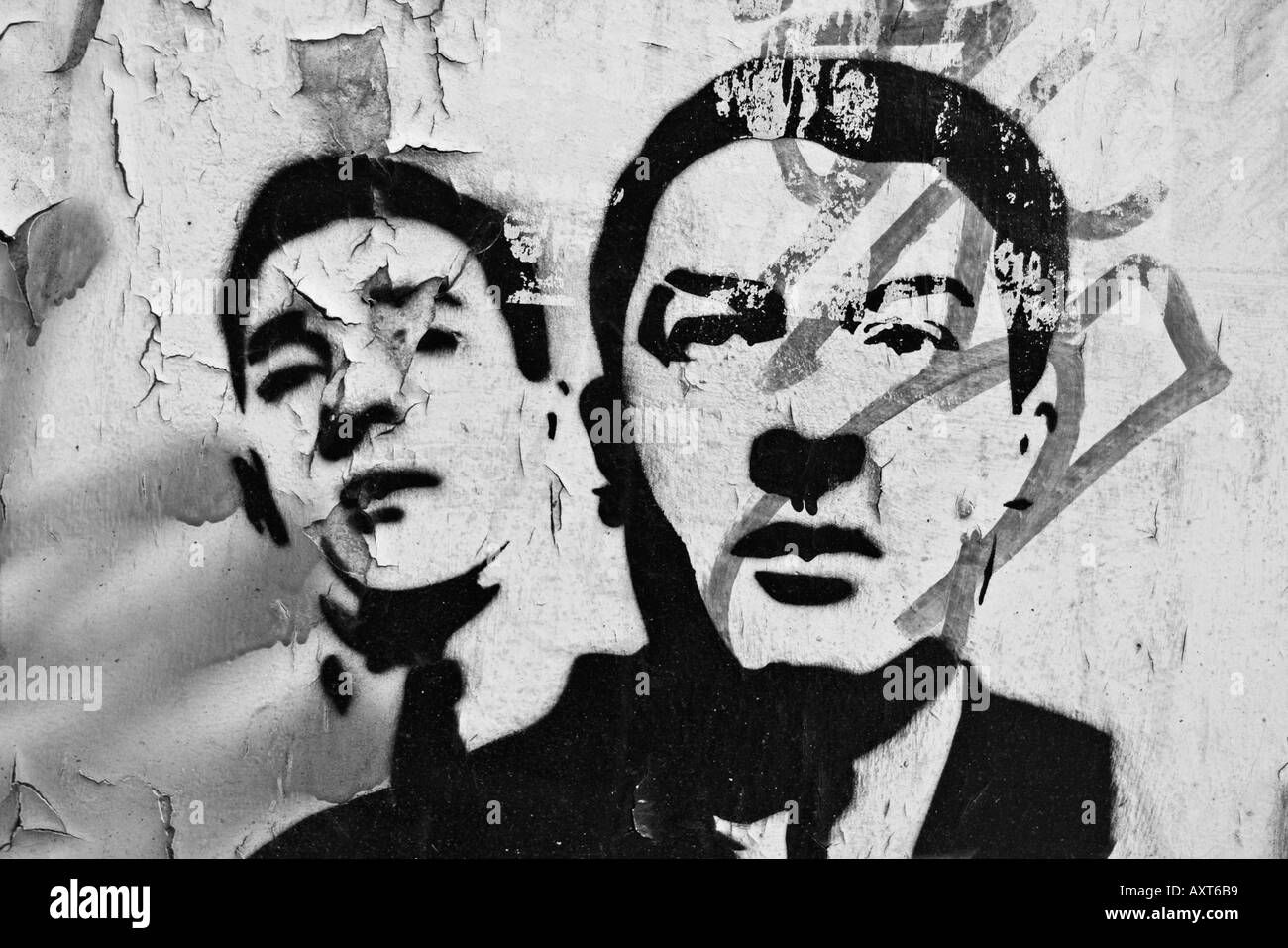 Graffiti del Kray Twins in London Inghilterra England Foto Stock