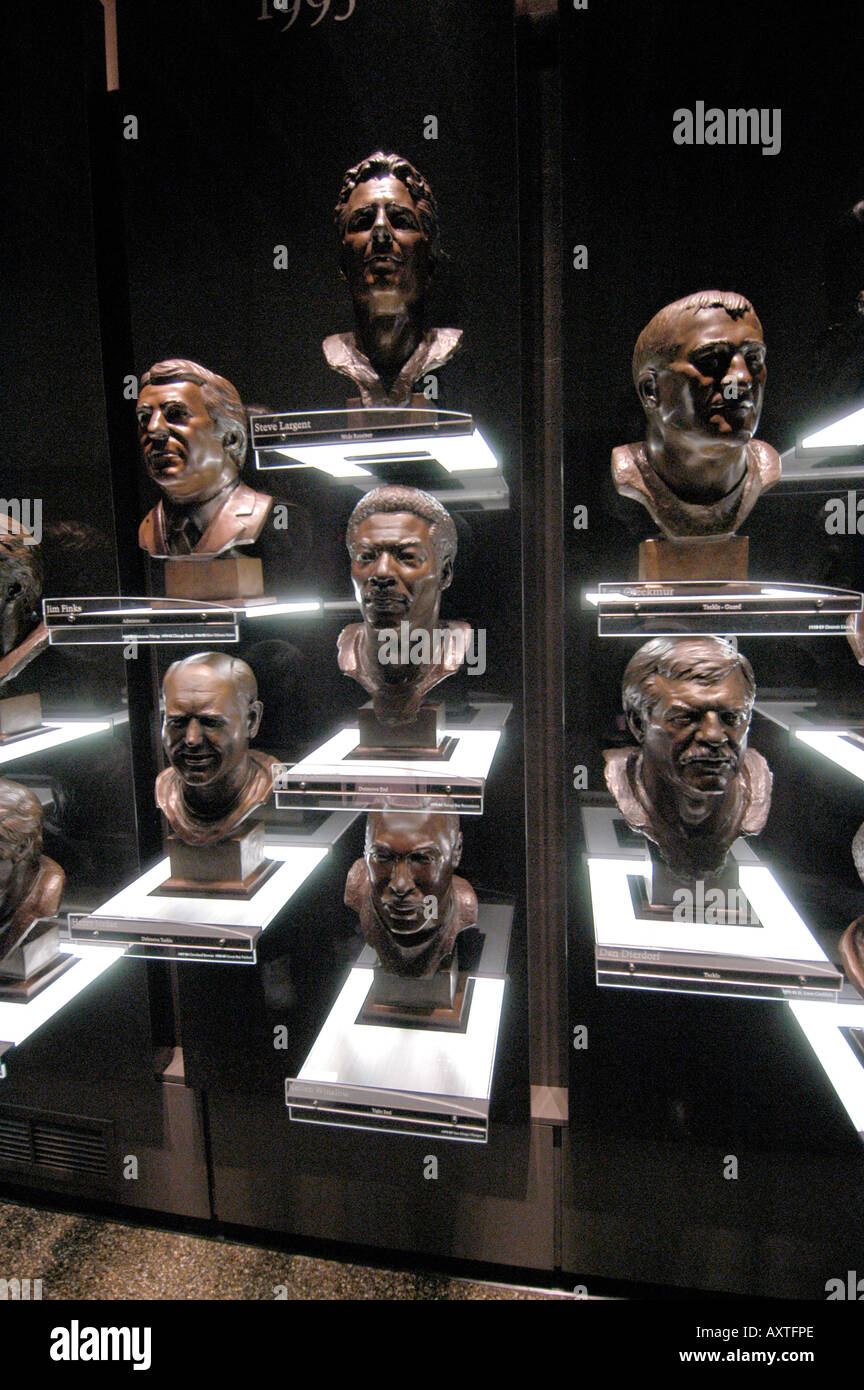 Professional Football Hall of Fame situato nel Canton Ohio Foto Stock