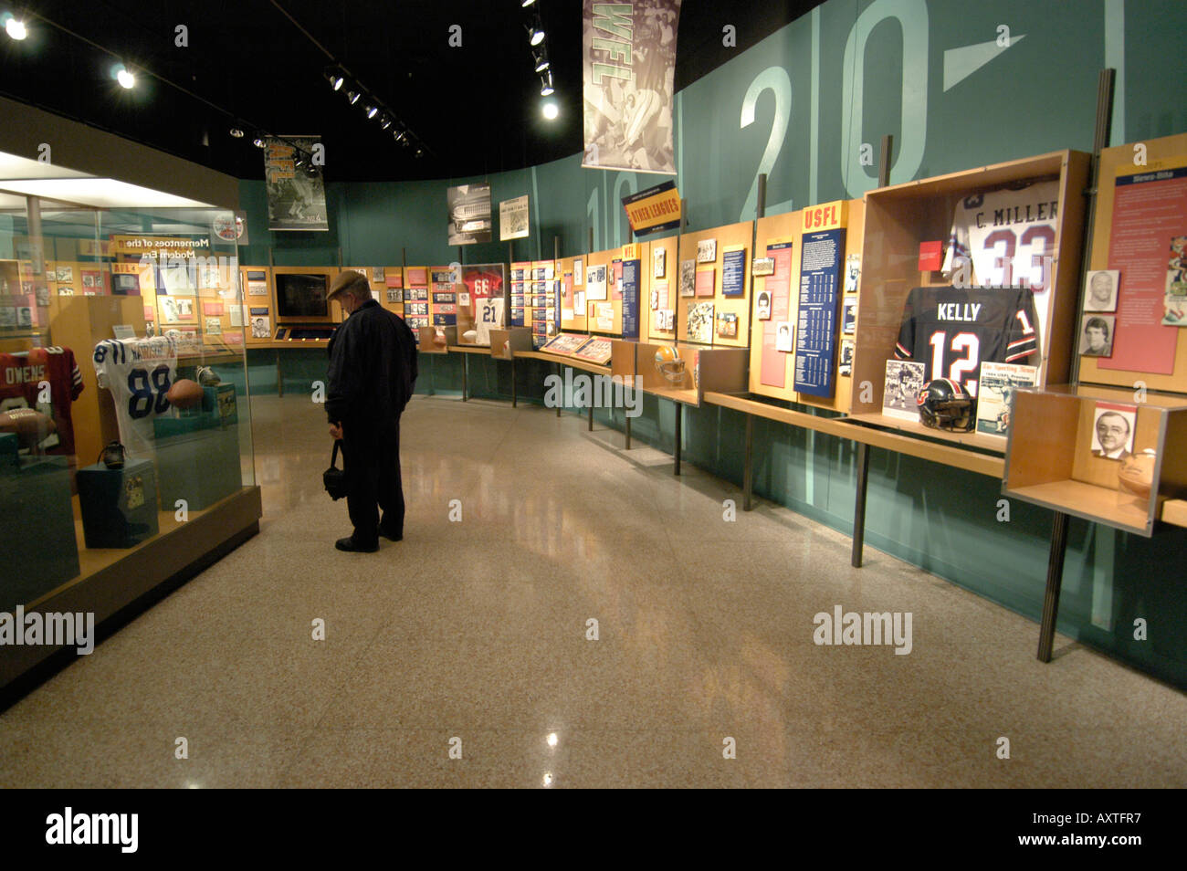 Professional Football Hall of Fame situato nel Canton Ohio Foto Stock