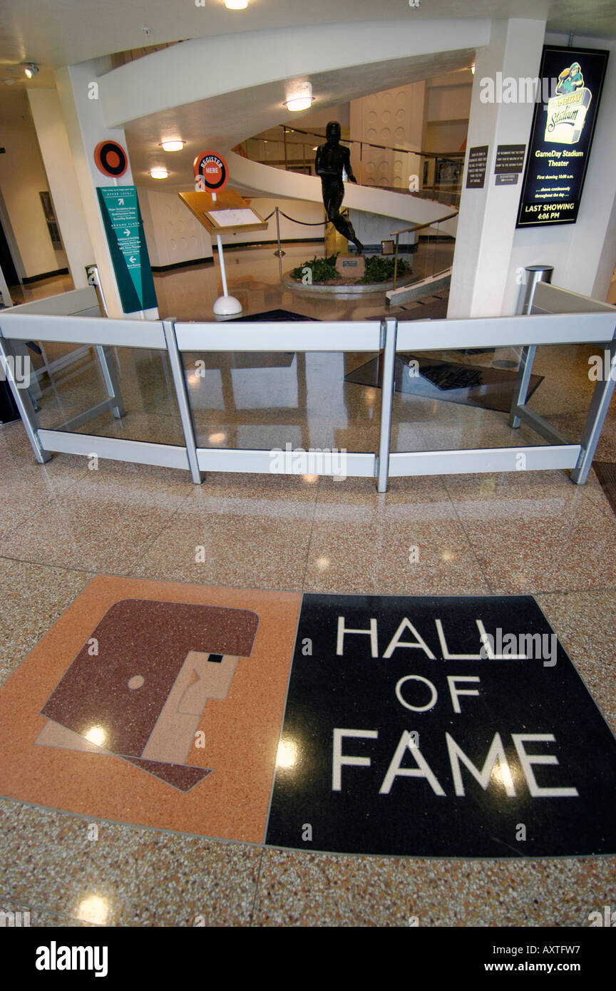 Professional Football Hall of Fame situato nel Canton Ohio Foto Stock