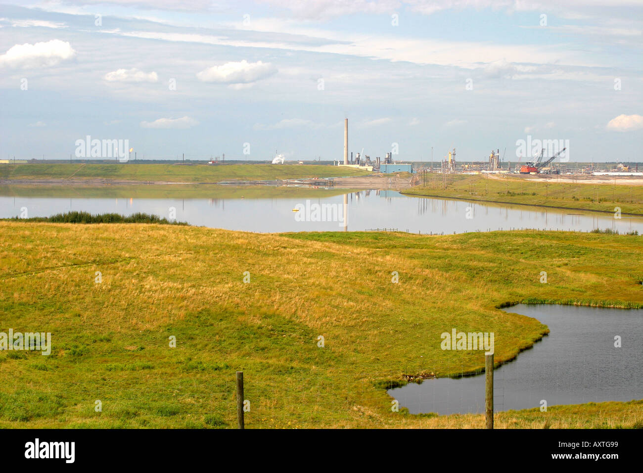 OIL SANDS, Alberta, Canada. Il più grande del mondo di petrolio bacino di risorse. Foto Stock