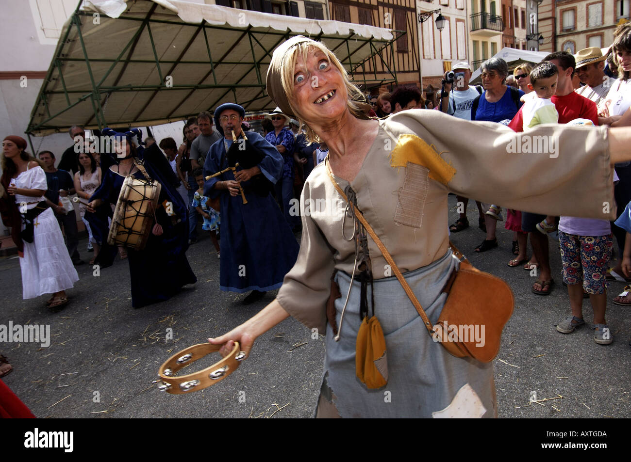 Il festival medievale Mazeres departement Ariege Foto Stock