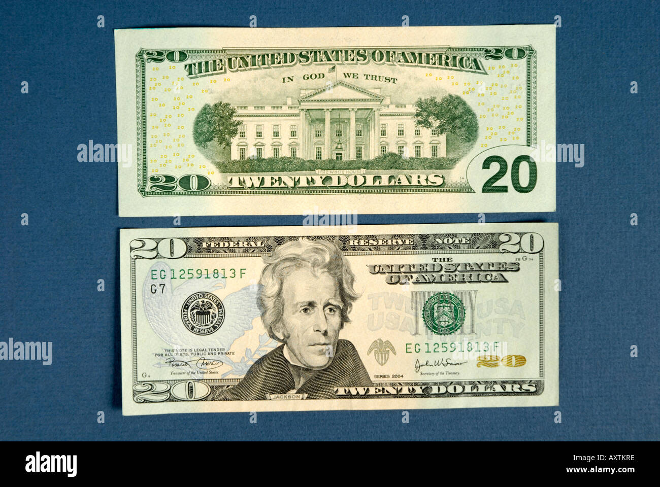 20 Venti dollaro americano Bill Foto Stock
