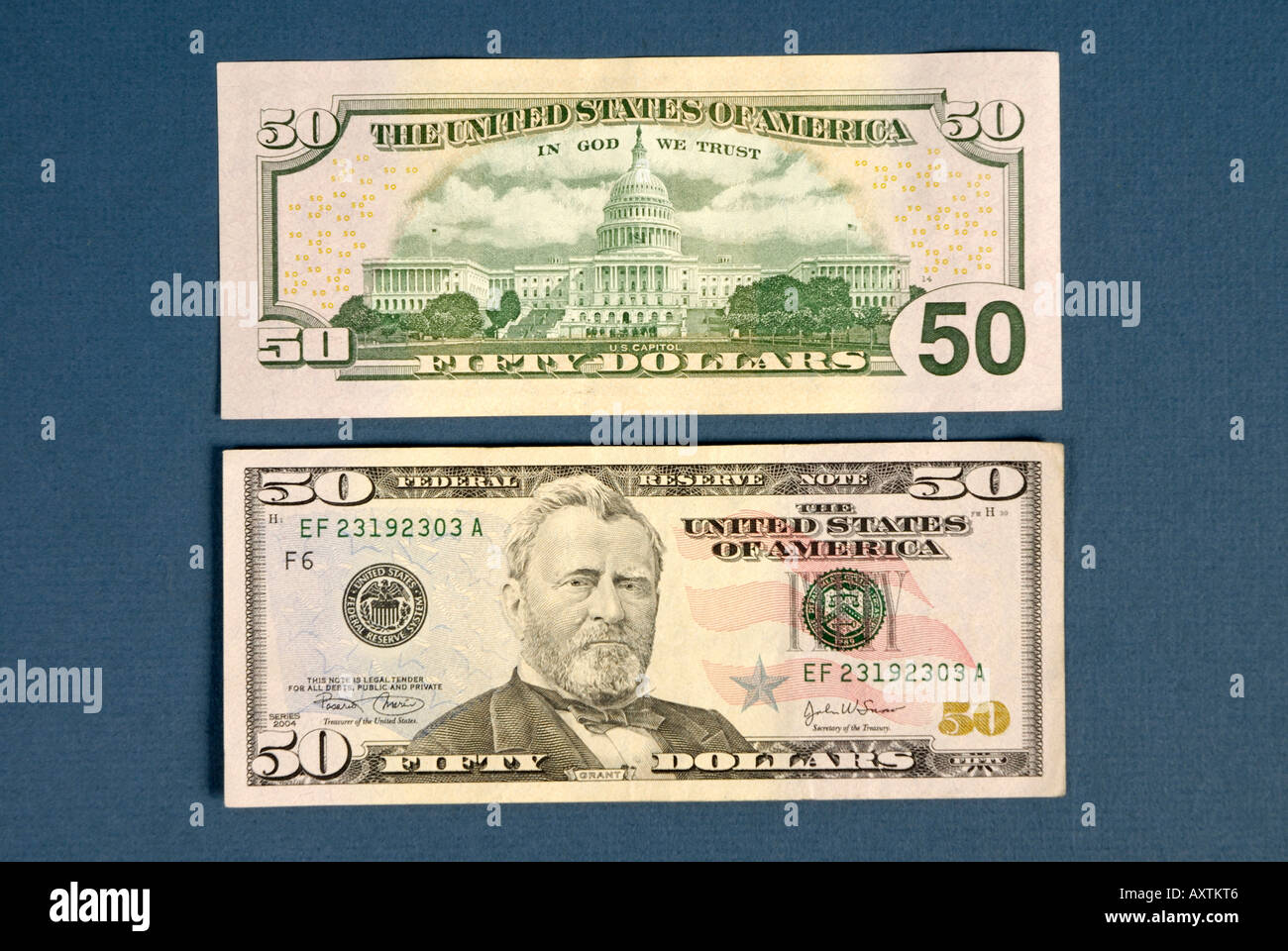 50 cinquanta dollaro americano Bill Foto Stock