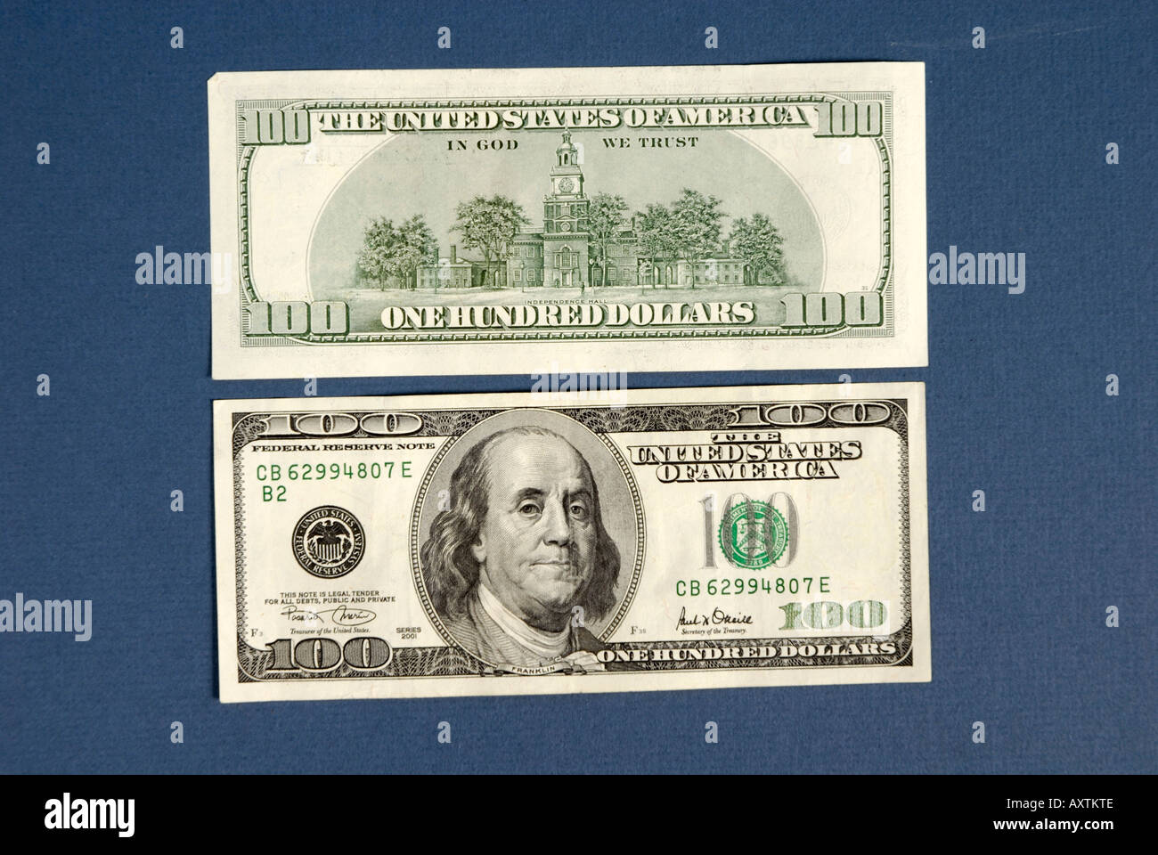 100 di un centinaio di dollaro americano Bill Foto Stock