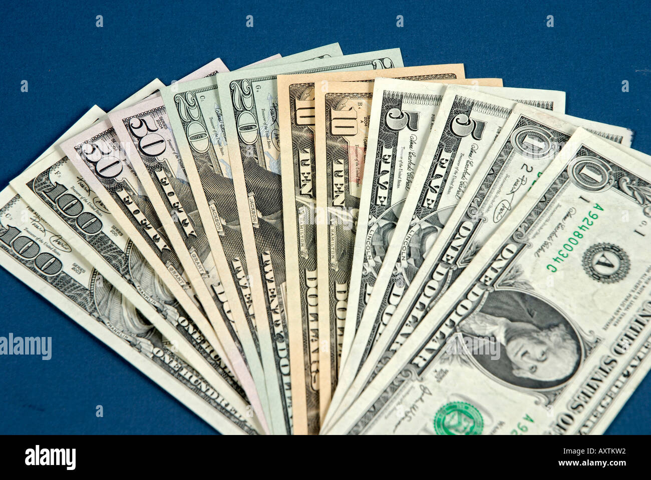 American Dollar Bills Foto Stock