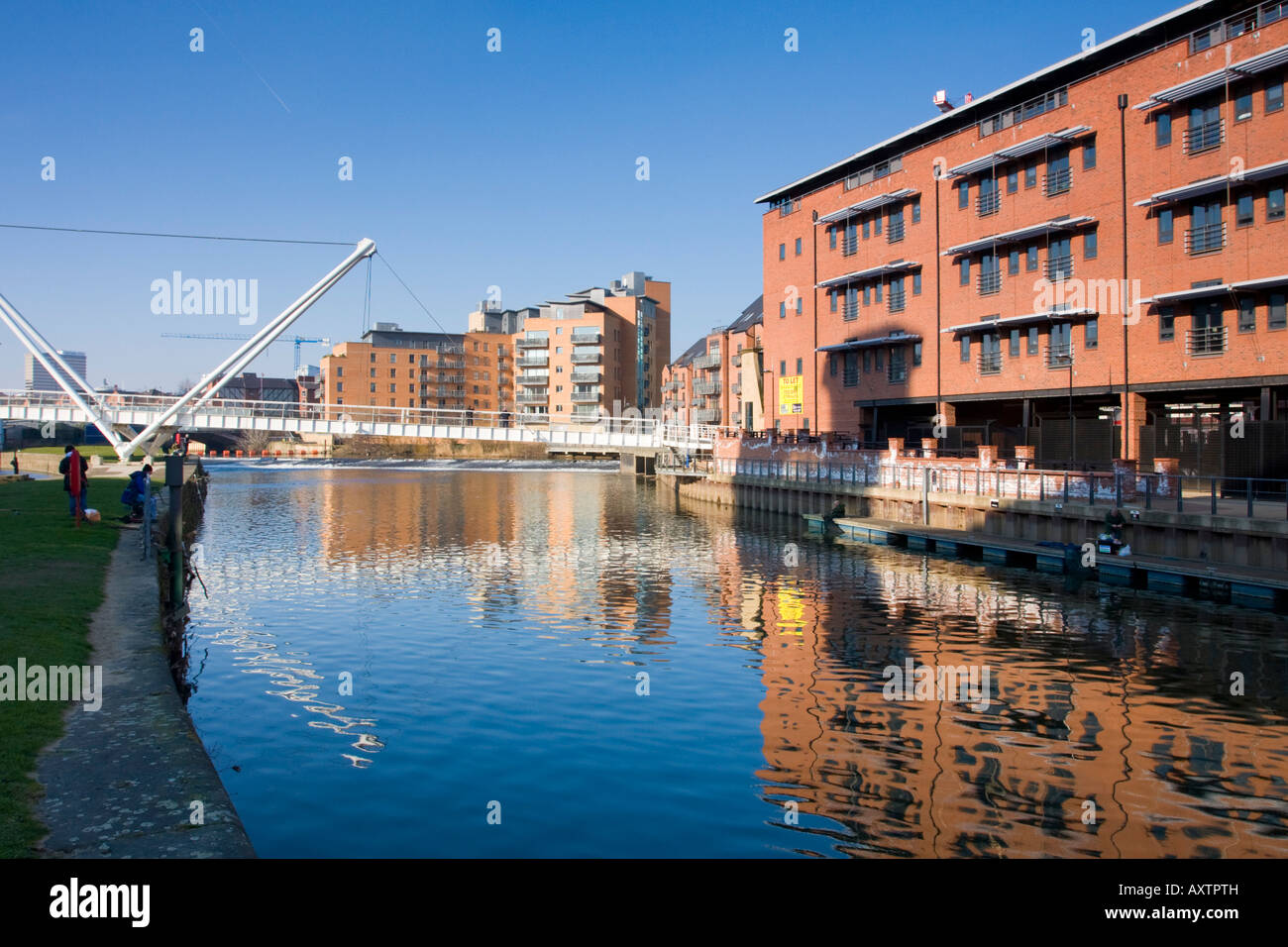 Knightsway Ponte sul Fiume Aire Leeds REGNO UNITO Foto Stock