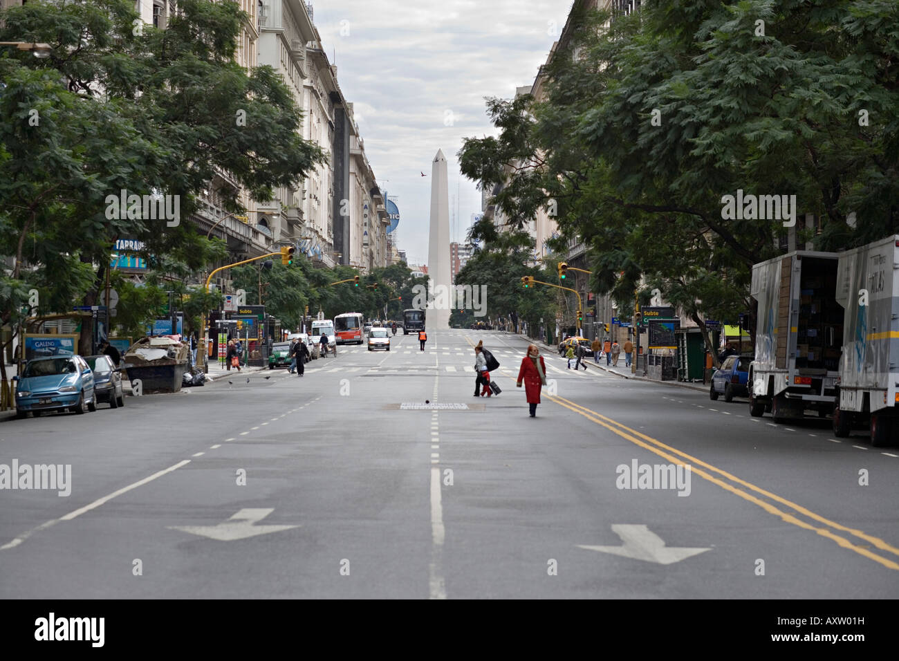 Buenos Aires, strade vuote a causa di un importante partita di calcio. Foto Stock