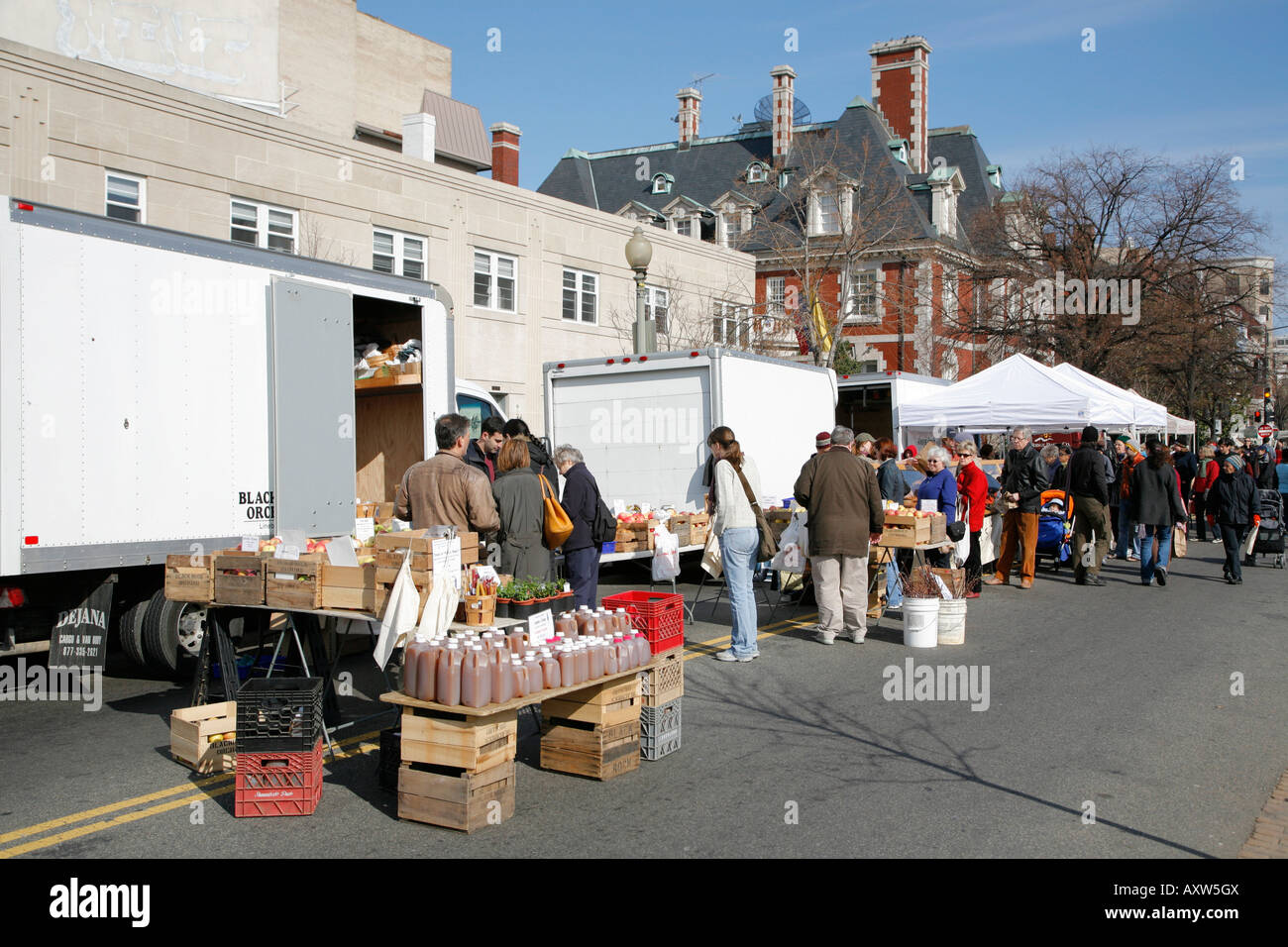 Mercato Agricolo, Dupont Circle, Washington DC, Stati Uniti d'America Foto Stock