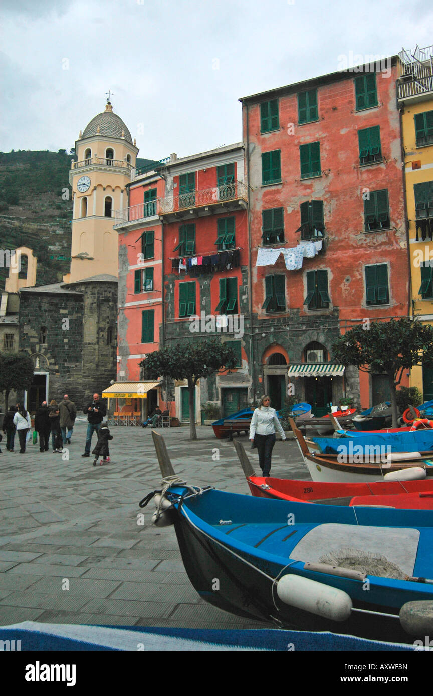 Vernazza Cinque Terre Italia Foto Stock