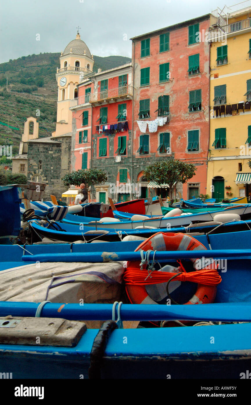 Vernazza Cinque Terre Italia Foto Stock