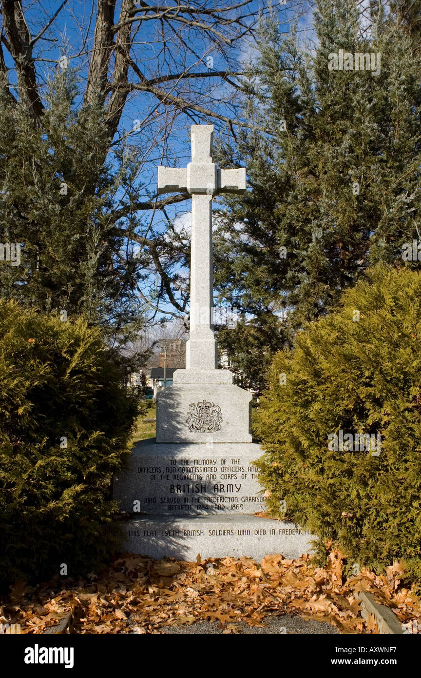 Regno Empire Loyalst Sepoltura Fredericton New Brunswick Canada Foto Stock