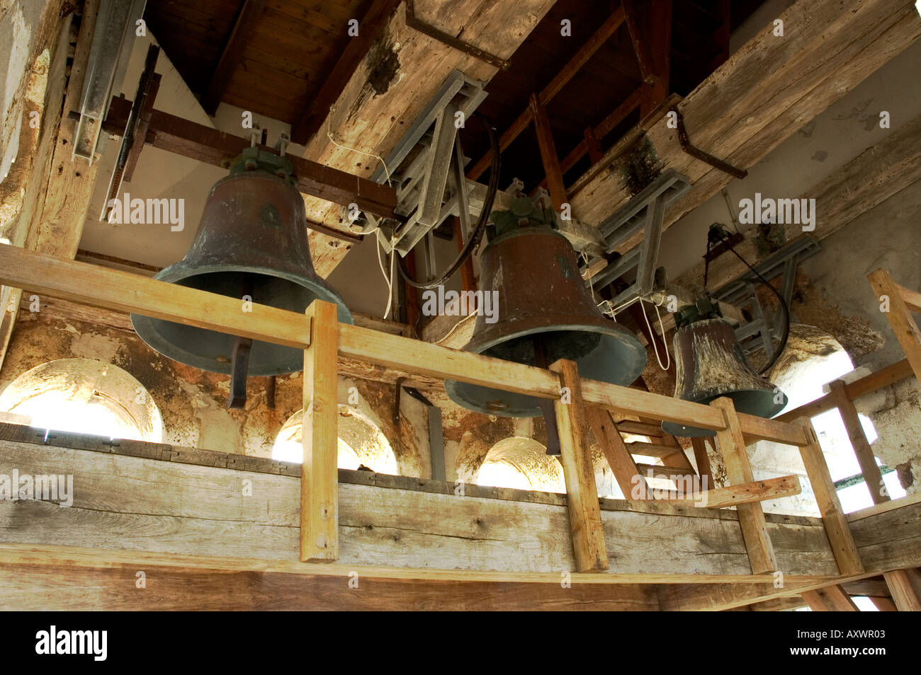 L'interno del campanile di Santa Eufemia chiesa - Croazia Foto Stock