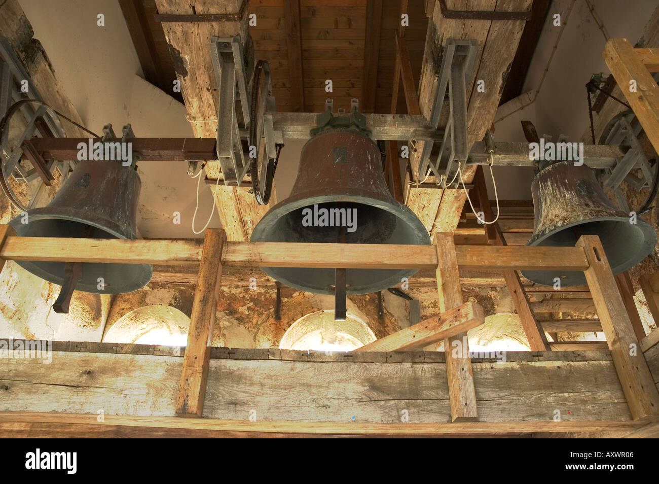 L'interno del campanile di Santa Eufemia chiesa - Croazia Foto Stock