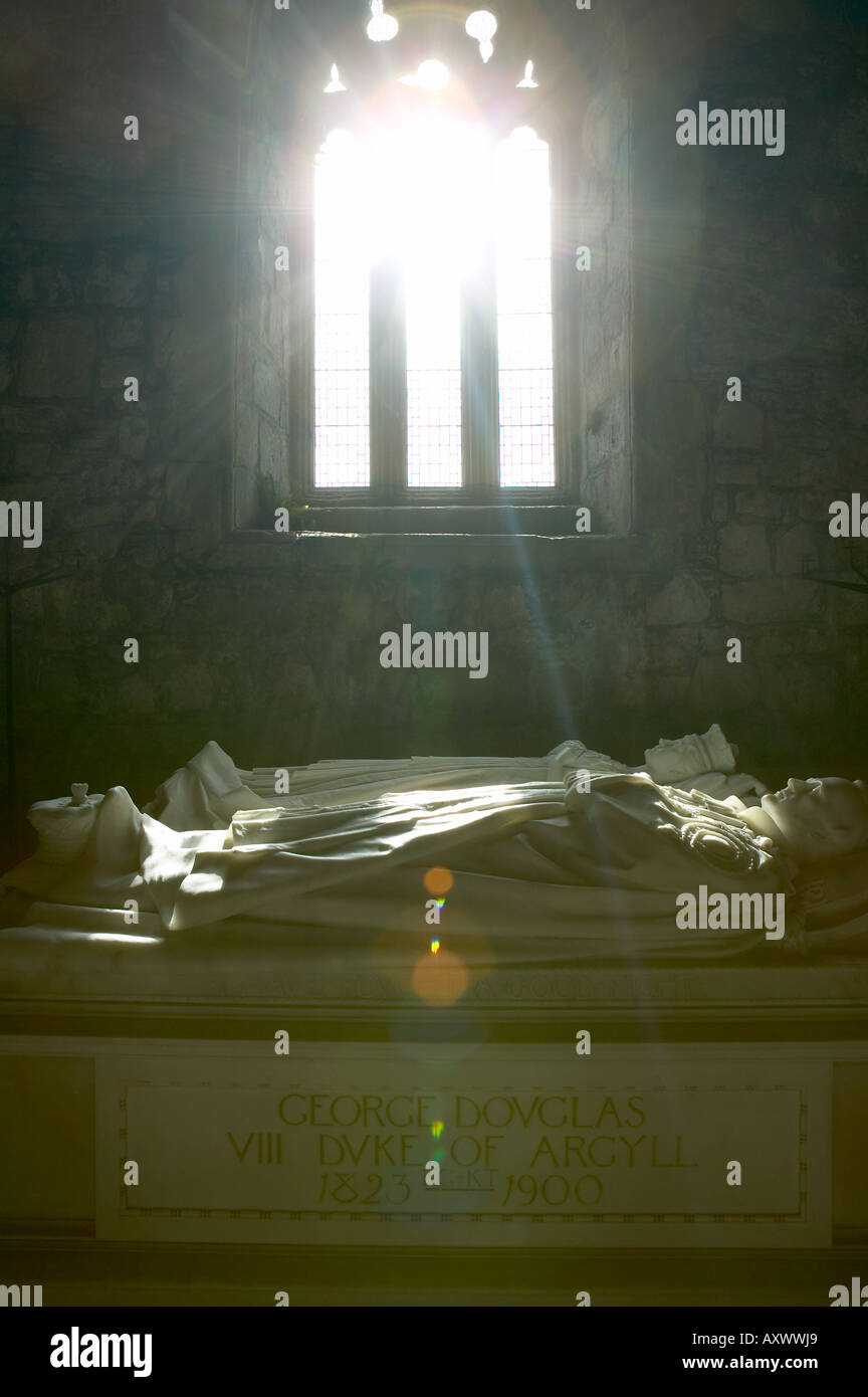 Tomba di re a Iona Abbey, Isola di Iona, costa ovest della Scozia, Regno Unito Foto Stock