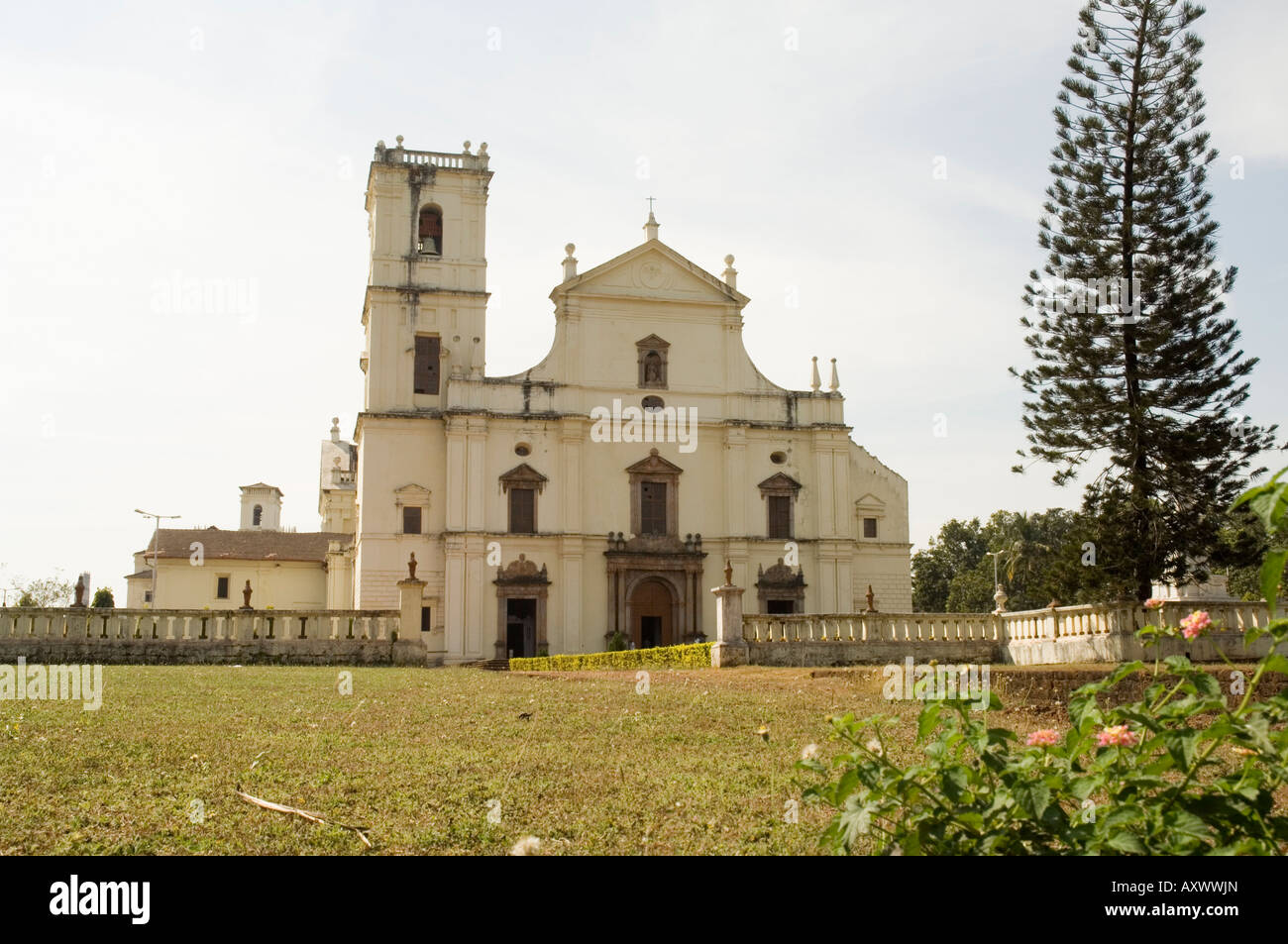 Se Cathedral, pensato per essere Asia il più grande chiesa, Old Goa, Goa, India Foto Stock