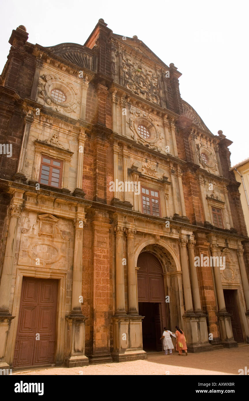 La Basilica del Bom Jesus, costruito 1594, Old Goa, Goa, India Foto Stock