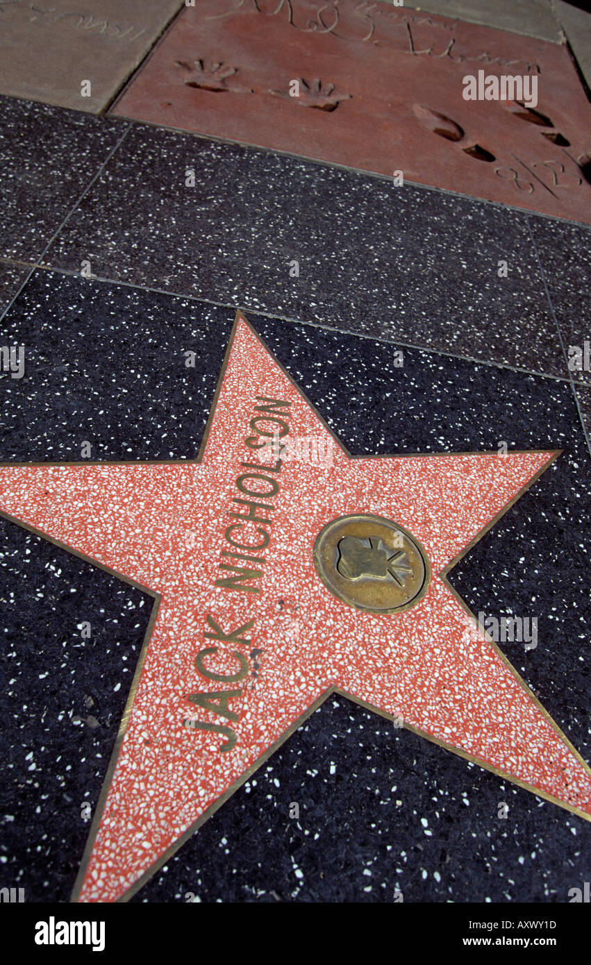Usa california los angeles Hollywood Walk of fame Foto Stock