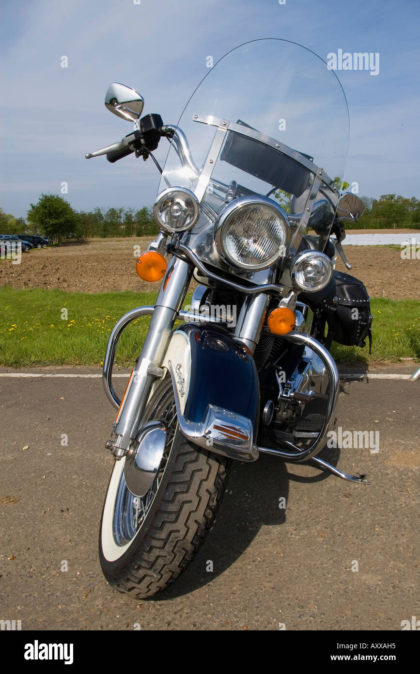 Harley Davidson anteriore del motociclo Foto Stock