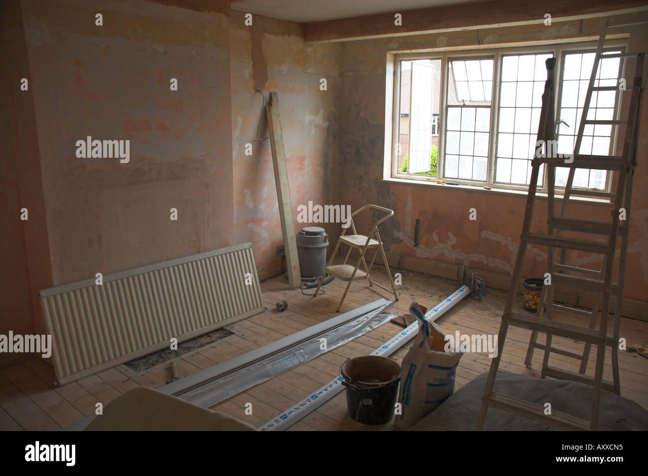 Casa di ristrutturazione in corso Foto Stock