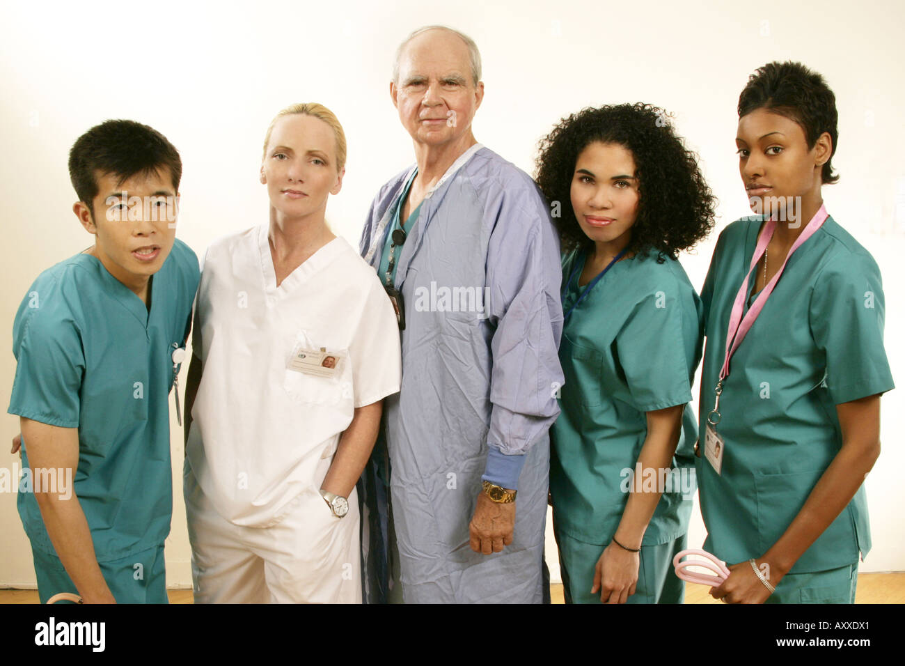 Raggruppamento di personale medico, Foto Stock