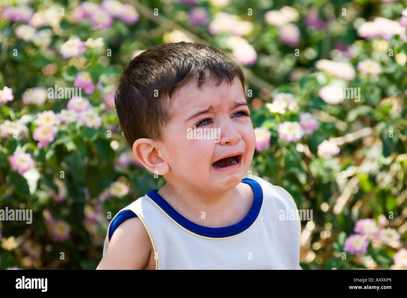 neonato che piange Foto Stock