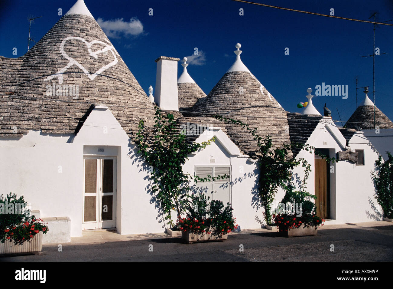 Trulli case, Puglia, Italia, Europa Foto Stock