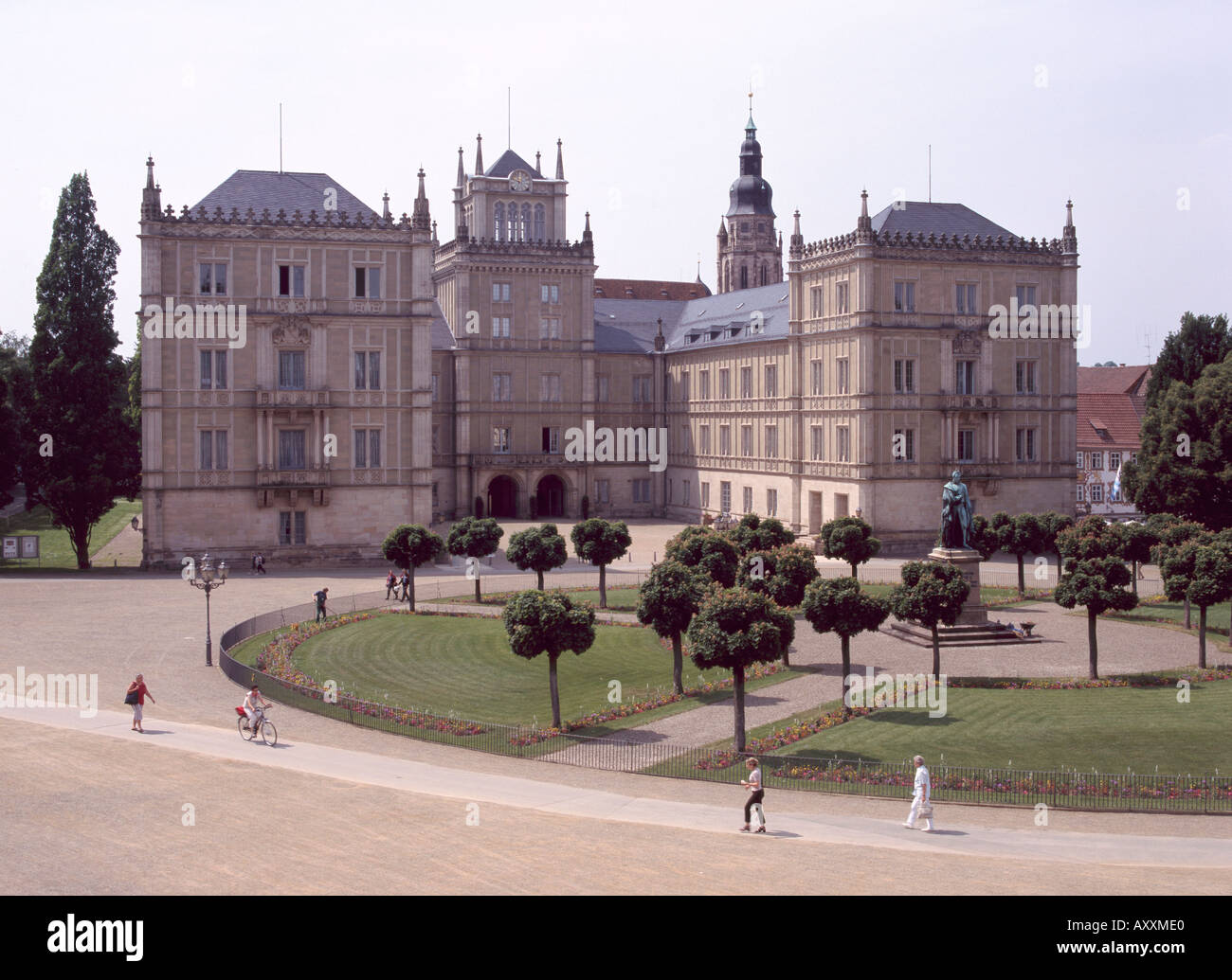 Coburg, Schloß Ehrenburg, Totale Foto Stock