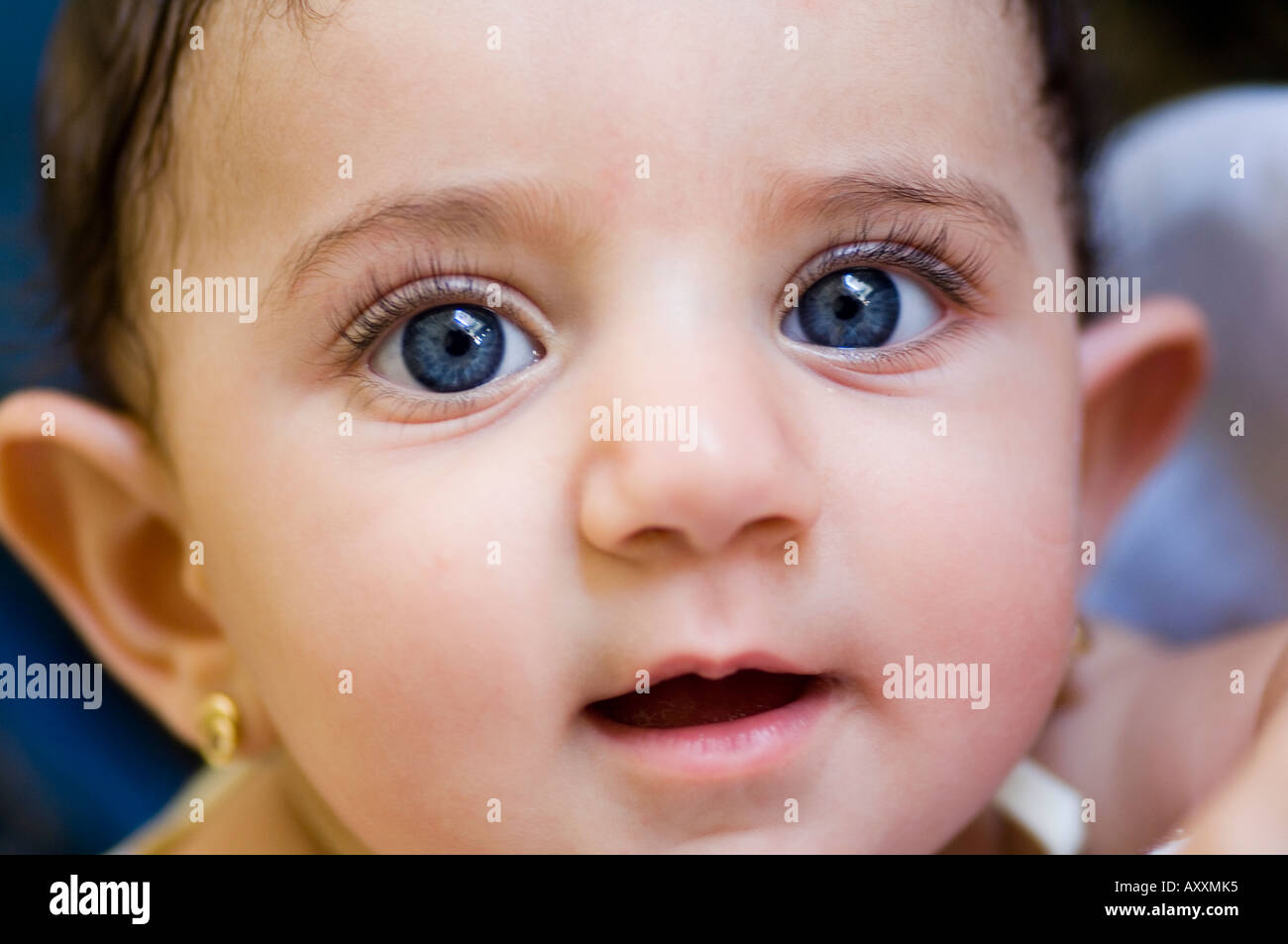 Close up di una bambina Foto Stock